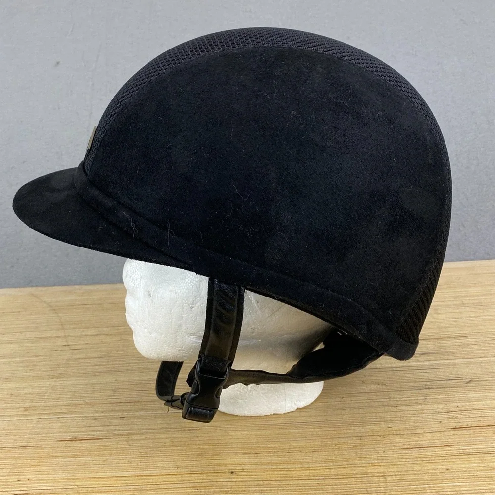 Charles Owen Ayr 8 Riding Helmet Black & Silver Size 7 57 cm Used READ - Picture 3 of 13